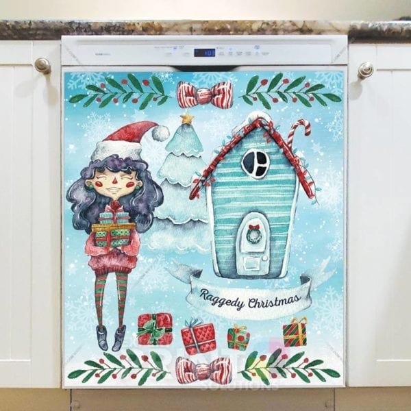 Christmas - Raggedy Christmas #2 Dishwasher Sticker