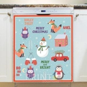 Christmas - Cute Christmas Wishes #2 - Holly Jolly - Merry Christmas - Noel - HoHoHo - Merry and Bright Dishwasher Sticker