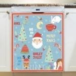 Christmas - Cute Christmas Wishes - Noel - HoHoHo - Merry Xmas - Jolly Jolly Dishwasher Sticker