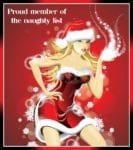 Christmas - Naughty Santa Girl - Proud member of the naughty list Dishwasher Sticker