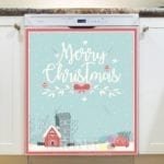 Christmas - Cute Christmas House - Merry Christmas Dishwasher Sticker