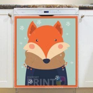 Christmas - Forest Christmas - Fox Dishwasher Sticker