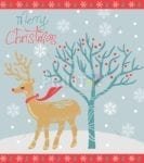 Christmas - Reindeer in the Forest - Merry Christmas Dishwasher Sticker
