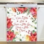 Christmas - Little Joy Love and Cheer - Give a Little Love Share a Little Joy Bring a Little Cheer Dishwasher Sticker
