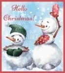 Christmas - Welcoming Snowman - Hello Christmas Dishwasher Sticker