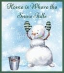 Christmas - Home is Where the Snow Falls Dishwasher Sticker