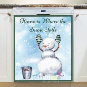 Christmas - Home is Where the Snow Falls Dishwasher Sticker