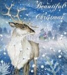 Christmas - Grey Winter Reindeer - Beautiful Christmas Dishwasher Sticker