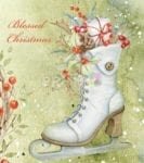 Christmas - Pretty Winter Skate - Blessed Christmas Dishwasher Sticker