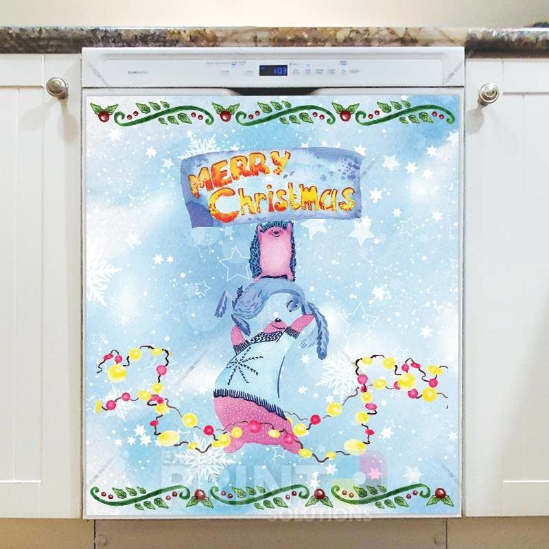 Christmas in the Woods #2 - Merry Christmas Dishwasher Sticker