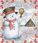 Christmas - Snowman and Cozy Cottage - Cozy Christmas Dishwasher Sticker
