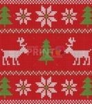 Christmas - Knitted Christmas Design Dishwasher Sticker