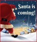 Christmas - Santa is Coming to the Town Dishwasher Sticker