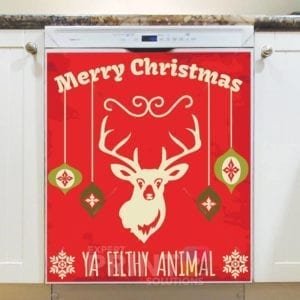 Christmas - Merry Christmas Ya Filthy Animal Dishwasher Sticker