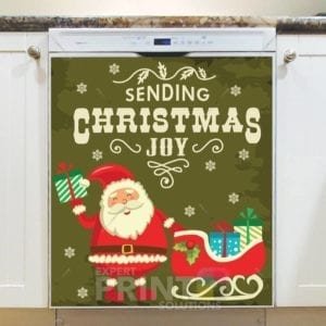 Christmas - Christmas Joy Santa - Sending Christmas Joy Dishwasher Sticker