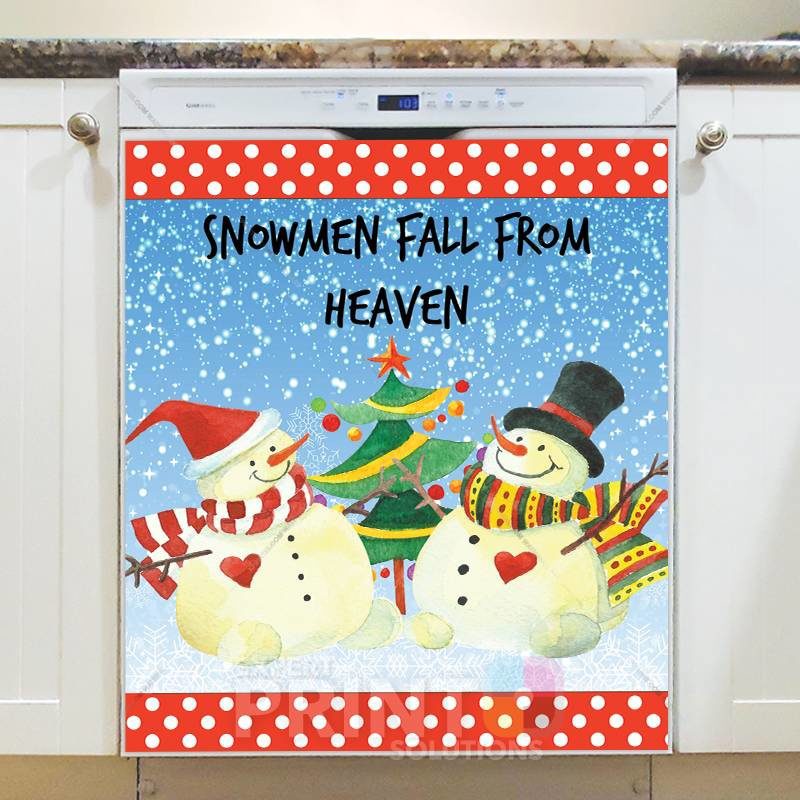 Christmas - Snowmen Fall from Heaven Dishwasher Sticker