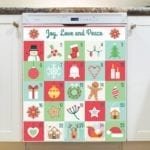 Christmas - Christmas Calendar #14 - Joy, Love and Peace Dishwasher Sticker