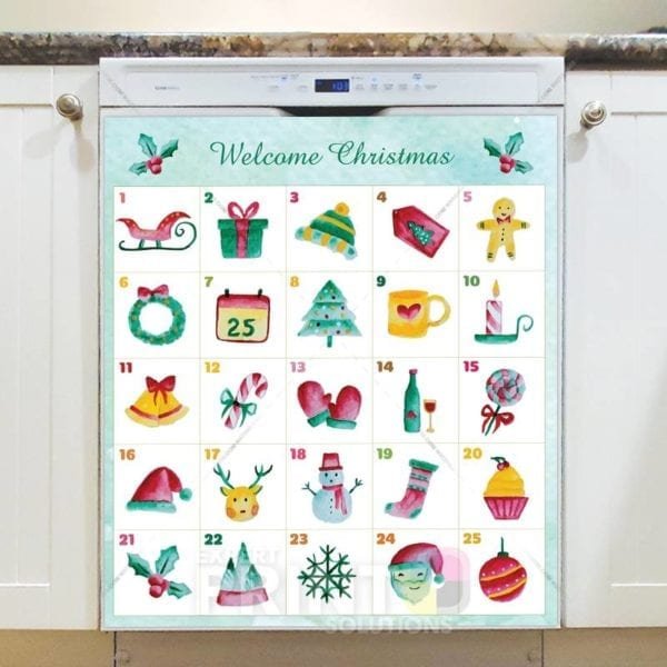 Christmas - Christmas Calendar #9 - Welcome Christmas Dishwasher Sticker