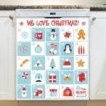 Christmas - Christmas Calendar #2 - We Love Christmas Dishwasher Sticker