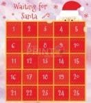 Christmas - Christmas Calendar - Waiting for Santa Dishwasher Sticker