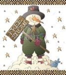 Christmas - Primitive Country Christmas #9 - Free Snow Dishwasher Sticker