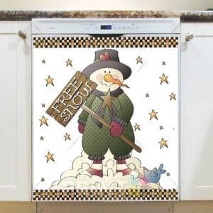 Christmas - Primitive Country Christmas #9 - Free Snow Dishwasher Sticker