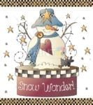 Christmas - Primitive Country Christmas #8 - Snow Wonder Dishwasher Sticker