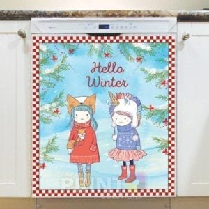 Christmas - Holiday with Best Friends #4 - Hello Winter Dishwasher Sticker