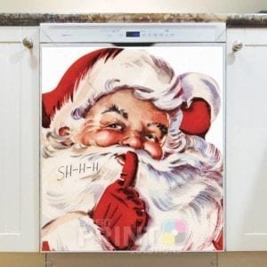 Christmas - Secret Santa - Shhh Dishwasher Sticker