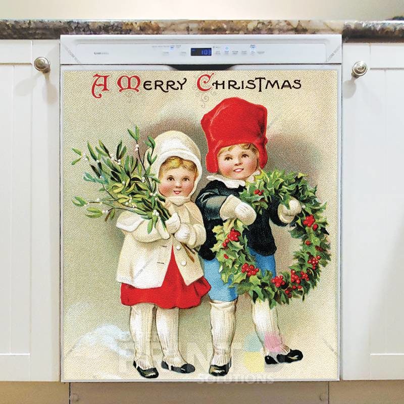 Christmas - Victorian Holiday #15 - A Merry Christmas Dishwasher Sticker