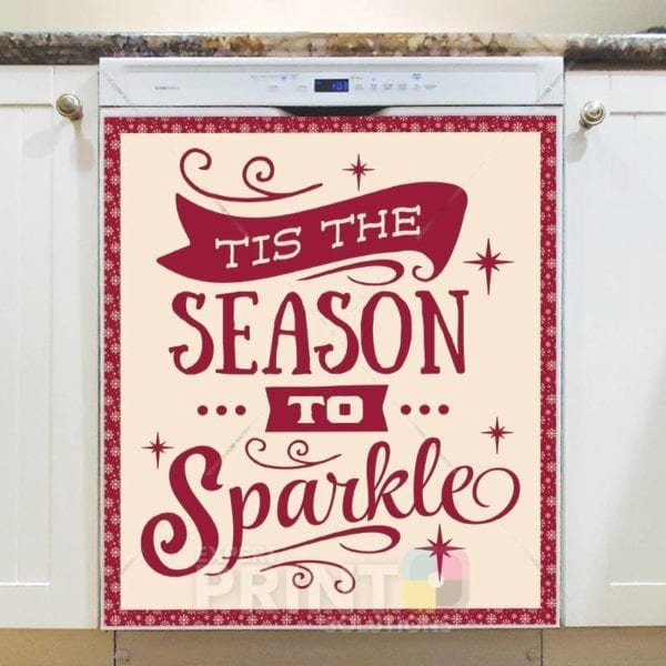Christmas - Tis the season to sparkle Dishwasher Sticker