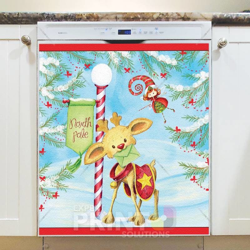 Christmas - Christmas in the Magical Forest #6 - North Pole Dishwasher Sticker