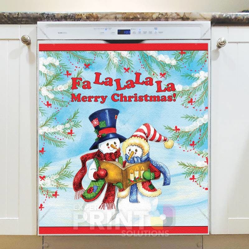 Christmas - Christmas in the Magical Forest #4 - Fa-La-La-La-La Merry Christmas Dishwasher Sticker