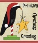 Christmas - Country Christmas Crow #4 - Primitive Christmas Greeting Dishwasher Sticker