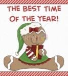 Christmas - Cute Gingerbread Girl - The Best Time of the Year Dishwasher Sticker