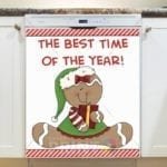 Christmas - Cute Gingerbread Girl - The Best Time of the Year Dishwasher Sticker