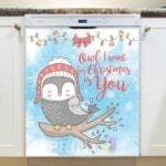 Christmas - Woodland Christmas #10 - Owl I Want for Christmas is You Dishwasher Sticker