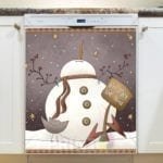 Christmas - Country Snowman and Birds - S'no Place Like Home Dishwasher Sticker