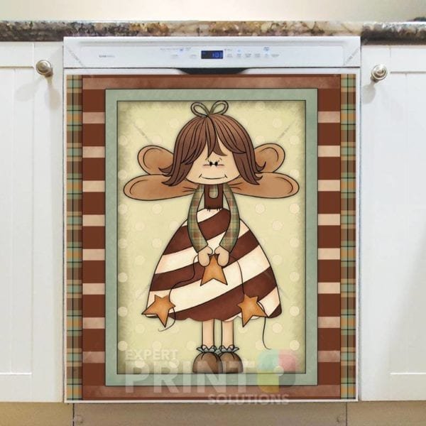 Christmas - Candy Cane Angel Dishwasher Sticker