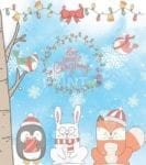 Woodland Christmas #8 - Love, Peace, Christmas Dishwasher Sticker