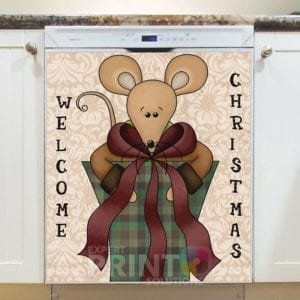Christmas - Christmas Mouse Welcome Dishwasher Sticker