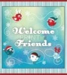 Christmas - Welcome Christmas Birdies - Welcome Friends Dishwasher Sticker
