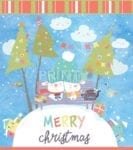 Christmas - Little Winter Pigs - Merry Christmas Dishwasher Sticker