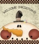 Christmas - Cute Snowman Head #2 - Welcome Christmas Dishwasher Sticker