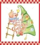 Cute Piggies' Christmas #4 - We Wish You a Very Merry Christmas Time Dishwasher Sticker