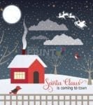 Christmas - Santa Claus is Coming to Town Dishwasher Sticker