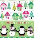 2371-christmas-winter-village-friends-merry-christmas Christmas - Winter Village Friends - Merry Christmas Dishwasher Sticker