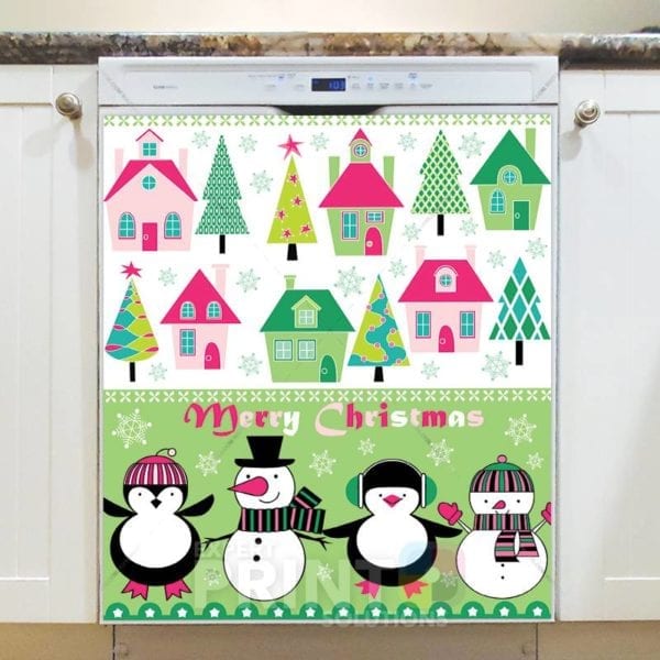 2371-christmas-winter-village-friends-merry-christmas-dishwasher-magnet Christmas - Winter Village Friends - Merry Christmas Dishwasher Sticker