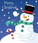 Christmas - Sweet Snowman Greetings - Merry Christmas Dishwasher Sticker