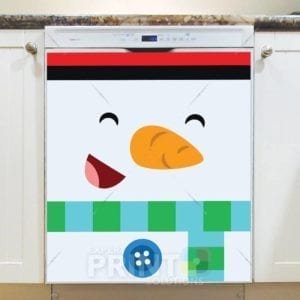 Christmas - Smiling Snowman Face Dishwasher Sticker